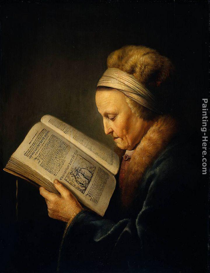 Gerrit Dou Old Woman Reading a Lectionary